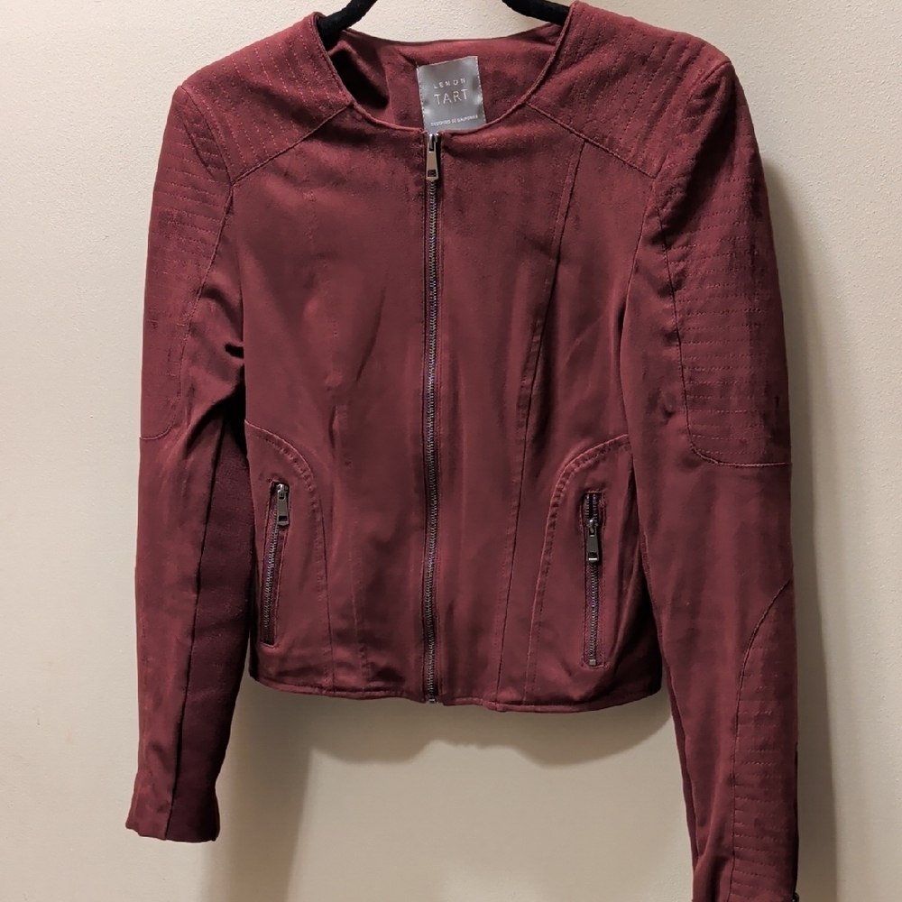 Tart Rich Burgundy Bomber Jacket